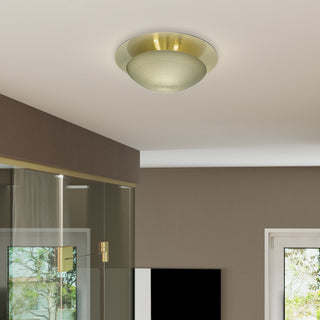 Livex Lighting Ventura 2-Light Antique Brass Medium Semi-Flush/Wall Sconce