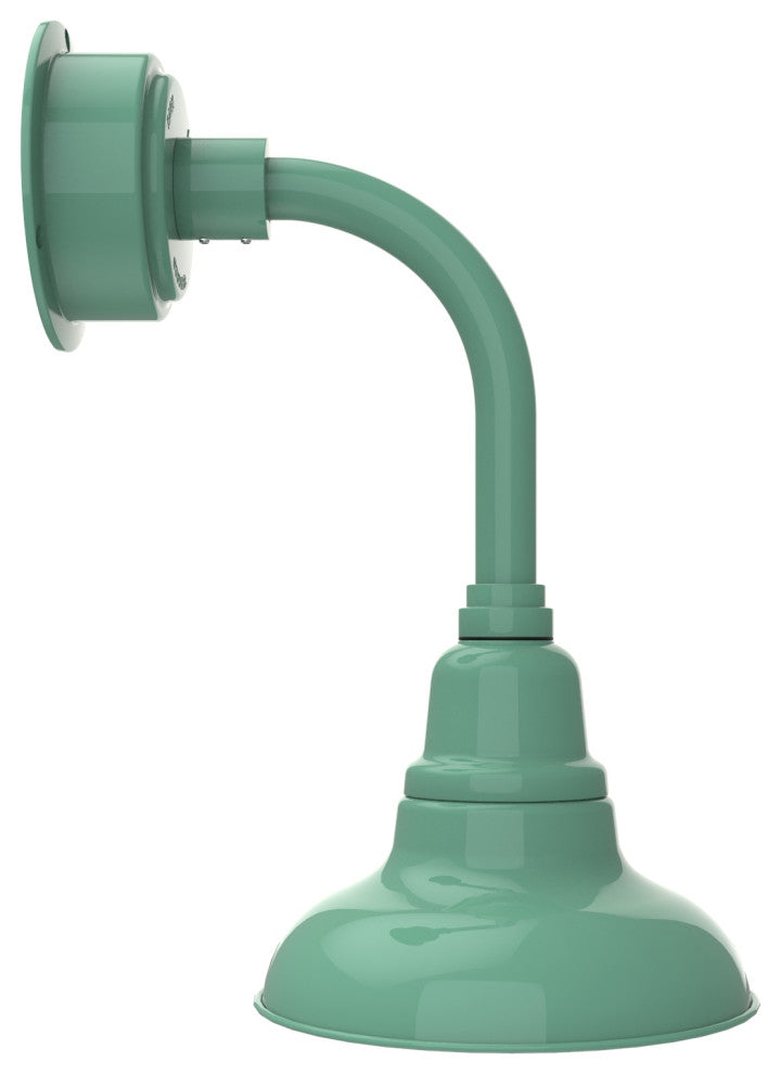 8in. Jade Gooseneck Barn Light with Trim Arm