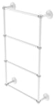 Que New 4-Tier 24" Ladder Towel Bar with Twist Detail, Matte White