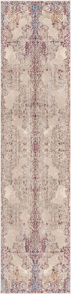 Unique Loom Babble Deepa Rug, Ivory, 2'x6' Runner