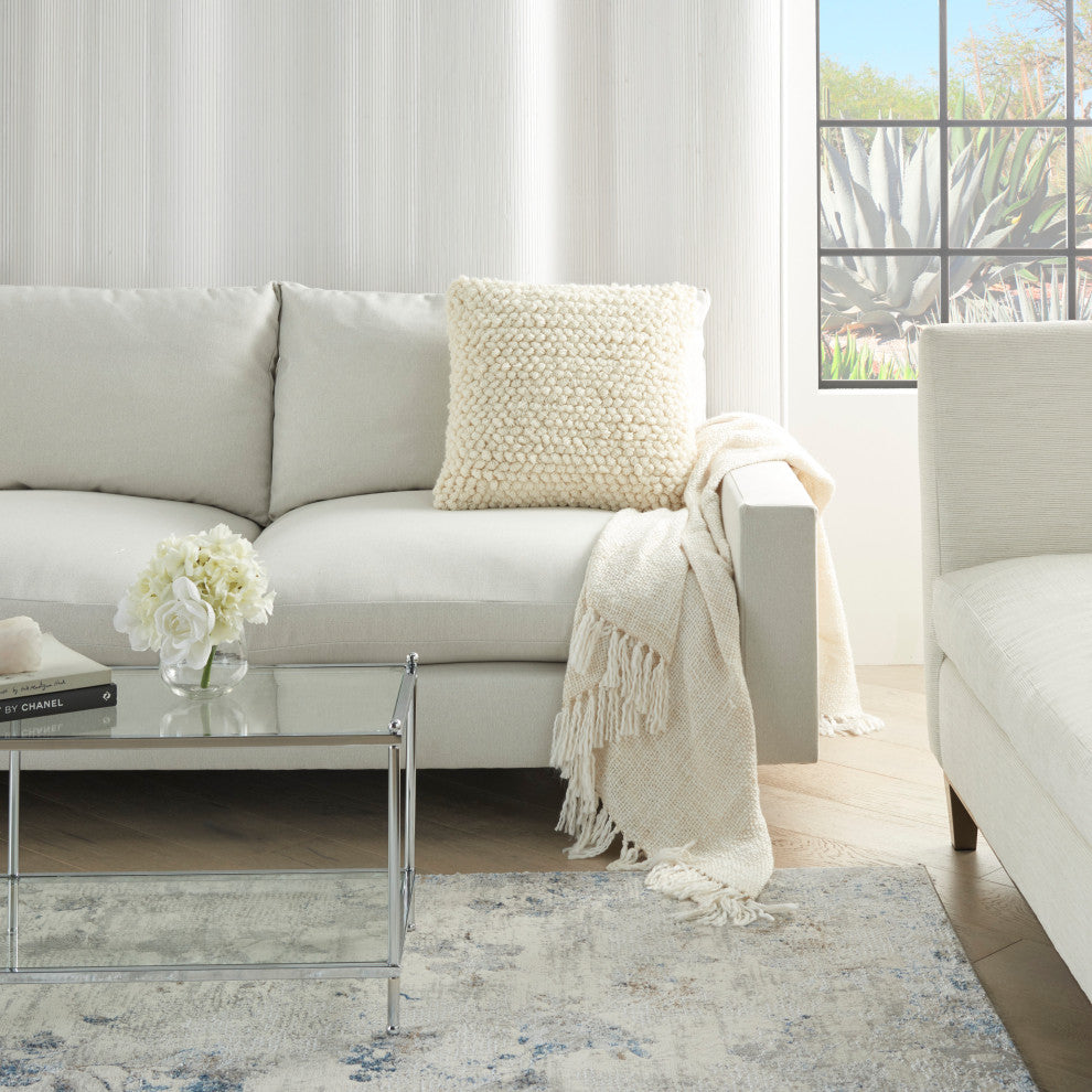 Mina Victory DC142 Throw Pillow, Ivory, 20" x 20"