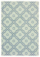 Ibiza Floral Trellis Blue/ Ivory Indoor/Outdoor Area Rug, 9'10"x12'10"