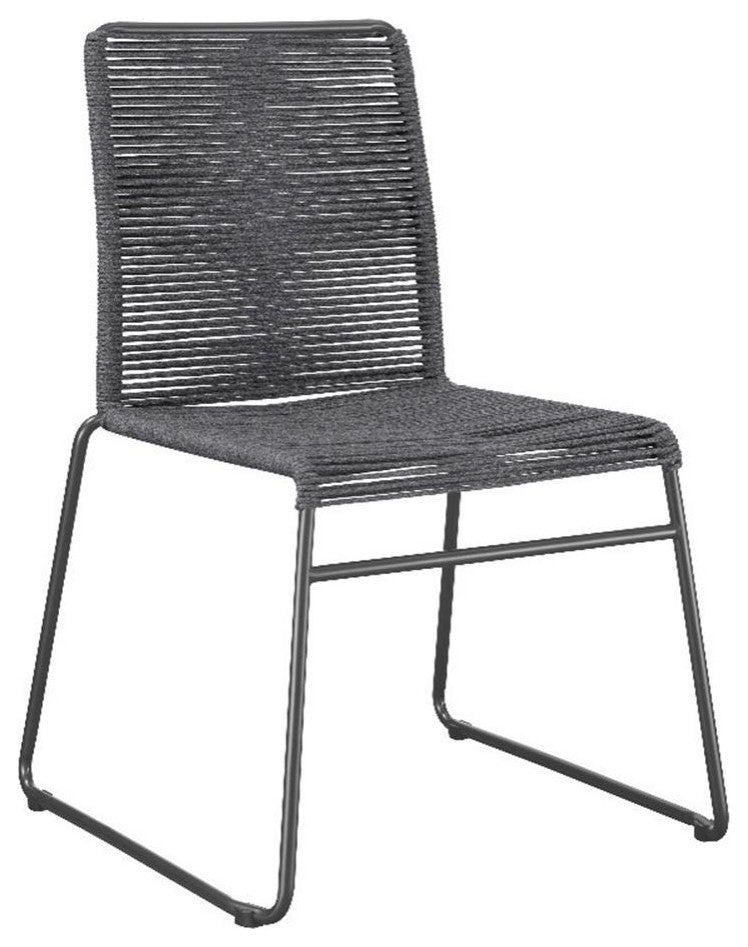Coaster Cora Metal Upholstered Dining Chairs in Charcoal