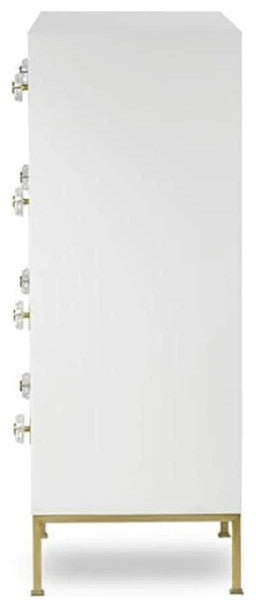 Sonder Living Formal Chest 8 Drawer | White Lacquer