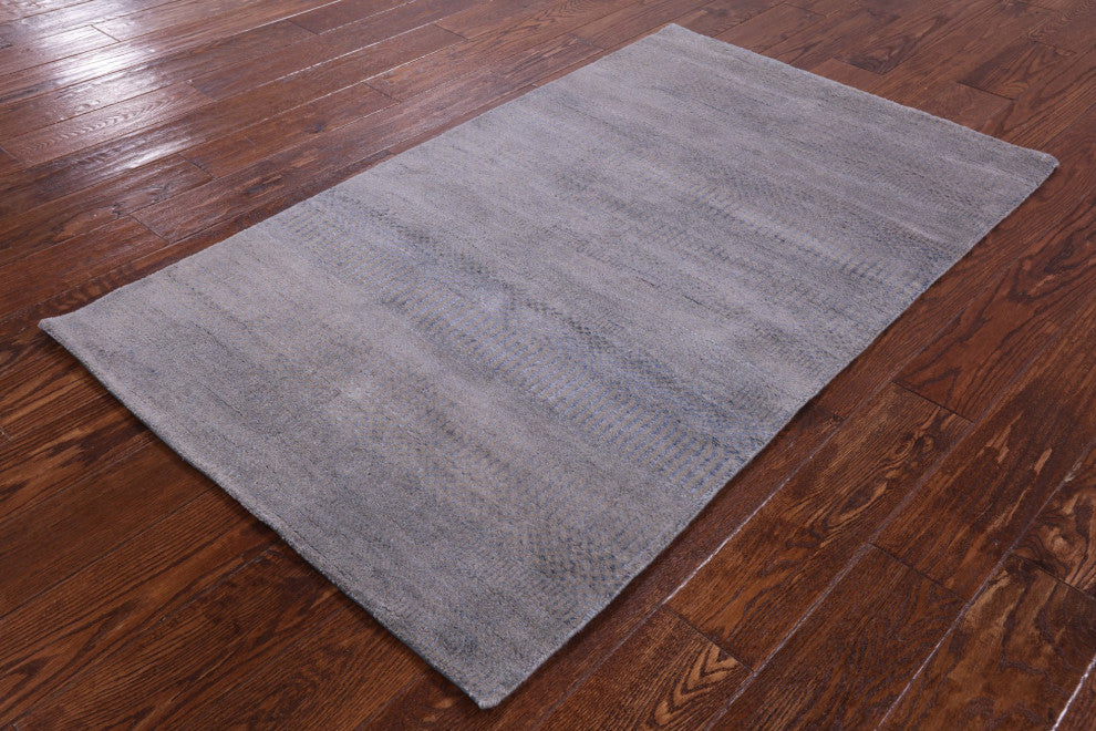3' 0" X 5' 1" Wool and Silk Savannah Grass Handmade Rug Q11517