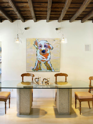 "Buddy" Painting Print on Wrapped Canvas, 40"x40"