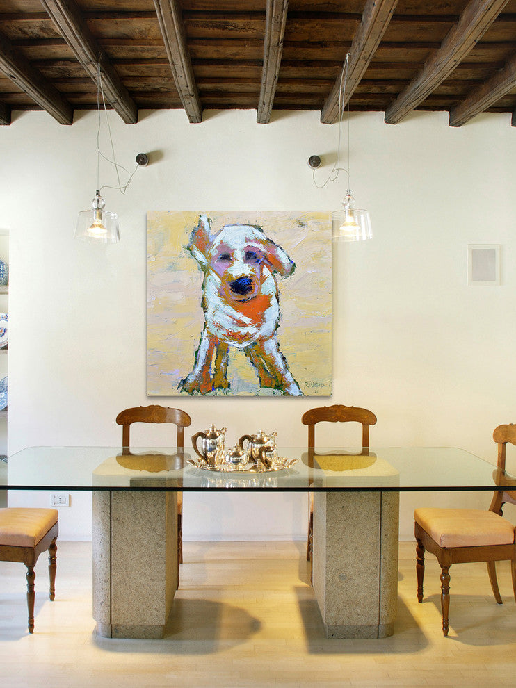 "Buddy" Painting Print on Wrapped Canvas, 40"x40"