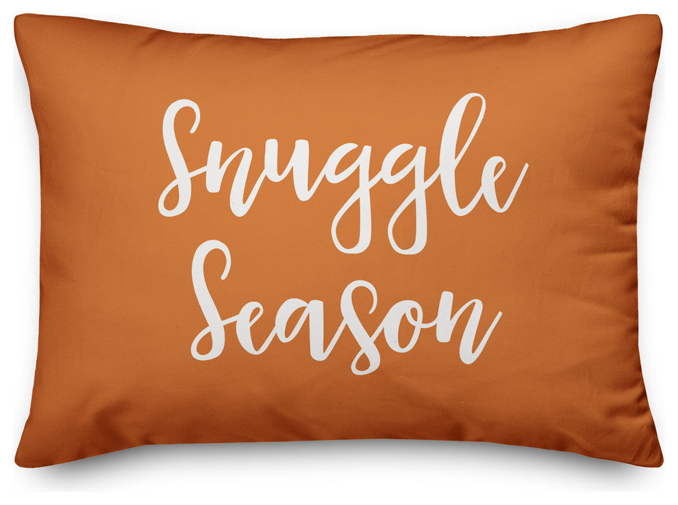 Snuggle Season Lumbar Pillow, Orange, 14"x20"