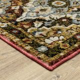 Adeline Traditional Panel Medallions Red/ Multi Area Rug 7'10" x 10'10"