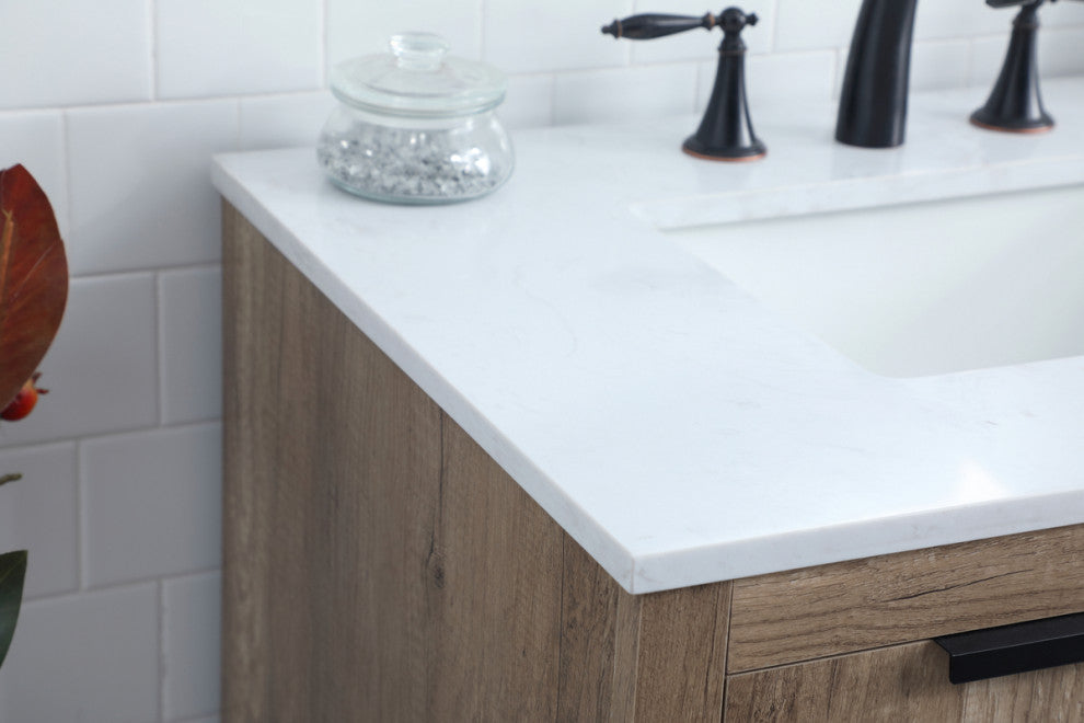 Bethany 72" Double Bathroom Vanity, Natural Oak