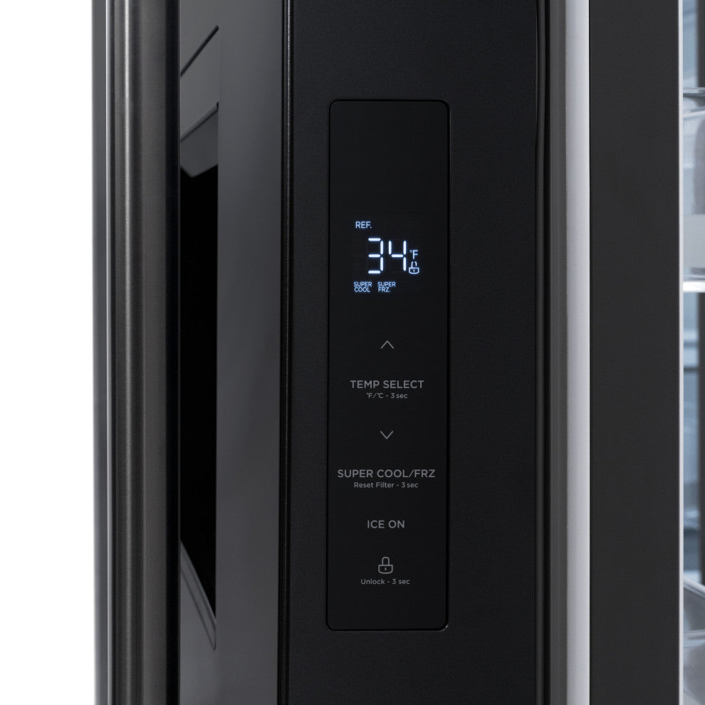 ZLINE 36" Standard Depth Refrigerator, Black Stainless RSM-W-36-BS