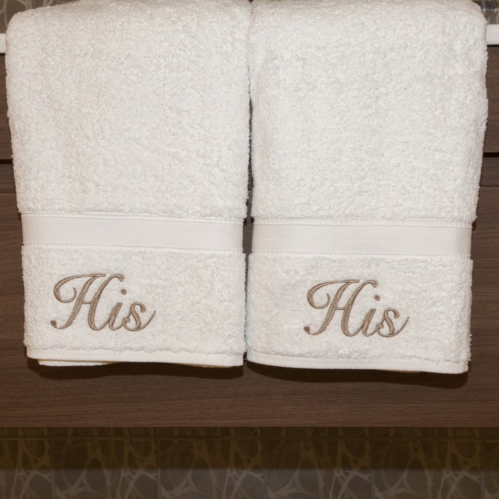 His and His Hand Towels, Set of 2