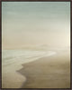 Misty Shore, 31.25"x39.25", Espresso Natural Wood Gallery Floater