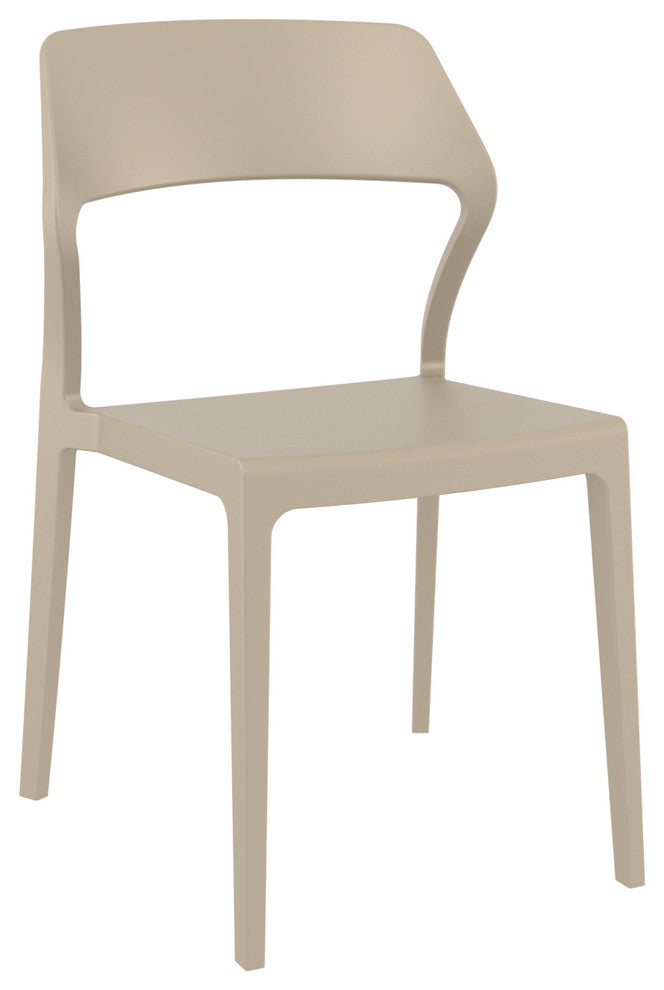 Snow Dining Chair, Taupe, Set of 2