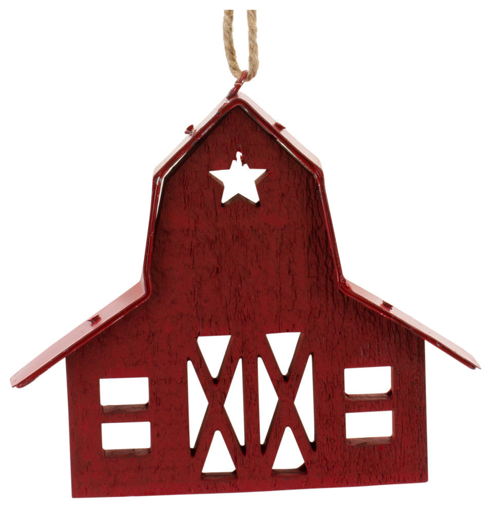 Wood Barn Ornament, 2-Piece Set4