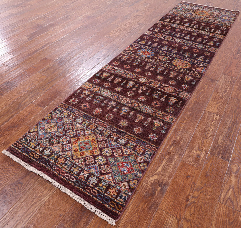 Tribal Khorjin Handmade Runner Rug 2' 9" X 9' 11" Q8400