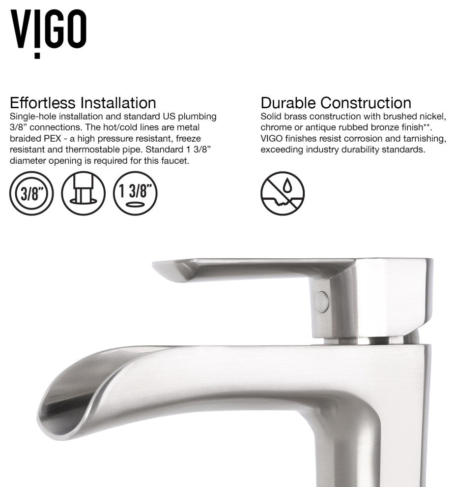 Giovanni 17"L x 17"W Glass Vessel Sink and Niko 11"H Faucet Set