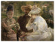 "On the Terrace at Sevres" Digital Paper Print by Marie Bracquemond, 32"x25"
