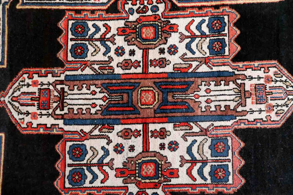 Handmade Antique Persian Malayer Rug 4'x6.5', 123cmx199cm 1920s