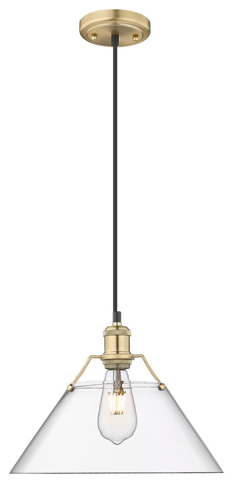 Golden Lighting 3306-L CLR Orwell 14"W Pendant - Brushed Champagne Bronze