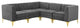 Tufted Sectional Sofa Set, Velvet, Gray, Modern, Living Lounge Hospitality