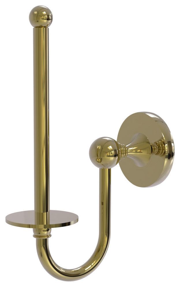 Shadwell Upright Toilet Tissue Holder, Unlacquered Brass