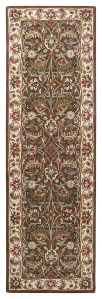 Surya Caesar CAE-1003 Traditional Area Rug, Dark Brown, 3' x 12' Runner