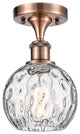 Innovations 516-1C-AC-G1215-6 1-Light Semi-Flush Mount, Antique Copper