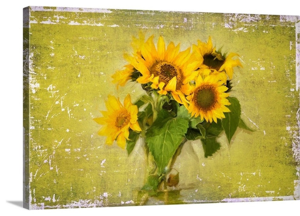 "Sunflowers" Wrapped Canvas Art Print, 36"x24"x1.5"