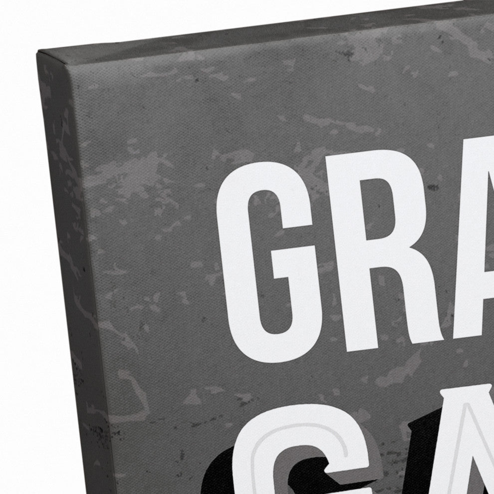 Garage Gray Grandpa 16x16 Canvas Wall Art