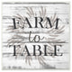 Farm to Table Gray & White Planked Look Wall Plaque Art, 12"x12"
