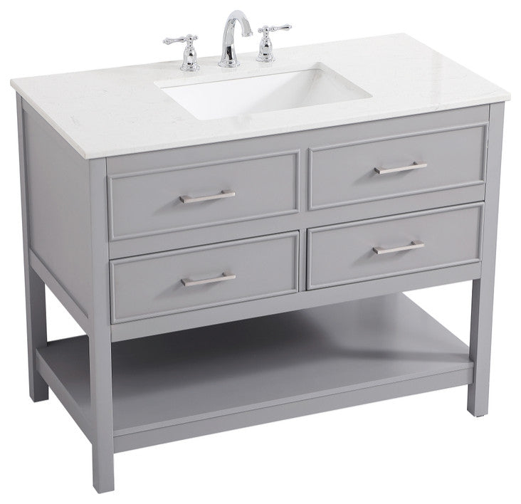 Home Living 42" Single Bathroom Vanity, Gray