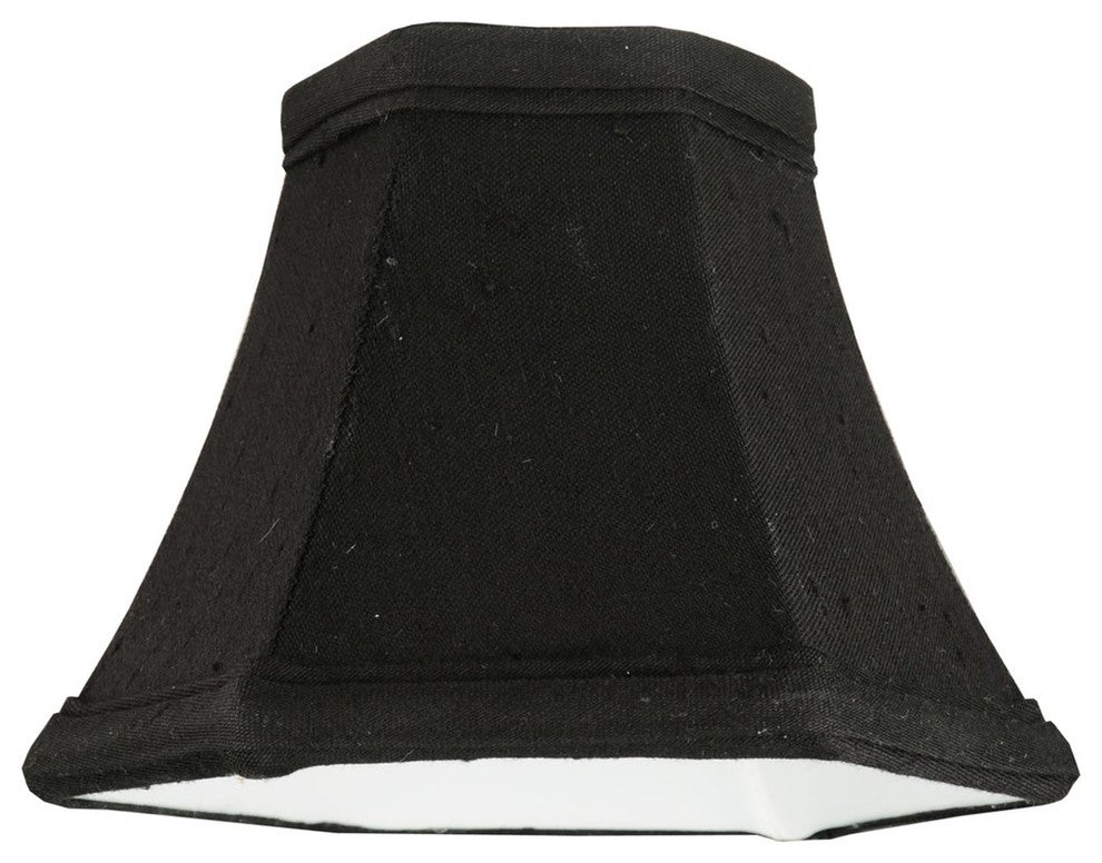 Meyda Lighting 6"W X 4.5"W Hexagon Black Fabric Shade