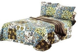 Mystical Autumn Leaves Reversible Bedspread Quilt Set, Queen