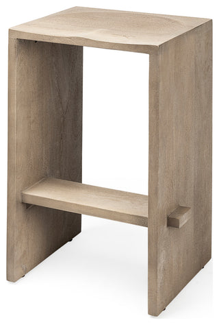 Aida Light Gray Solid Wood Counter Stool