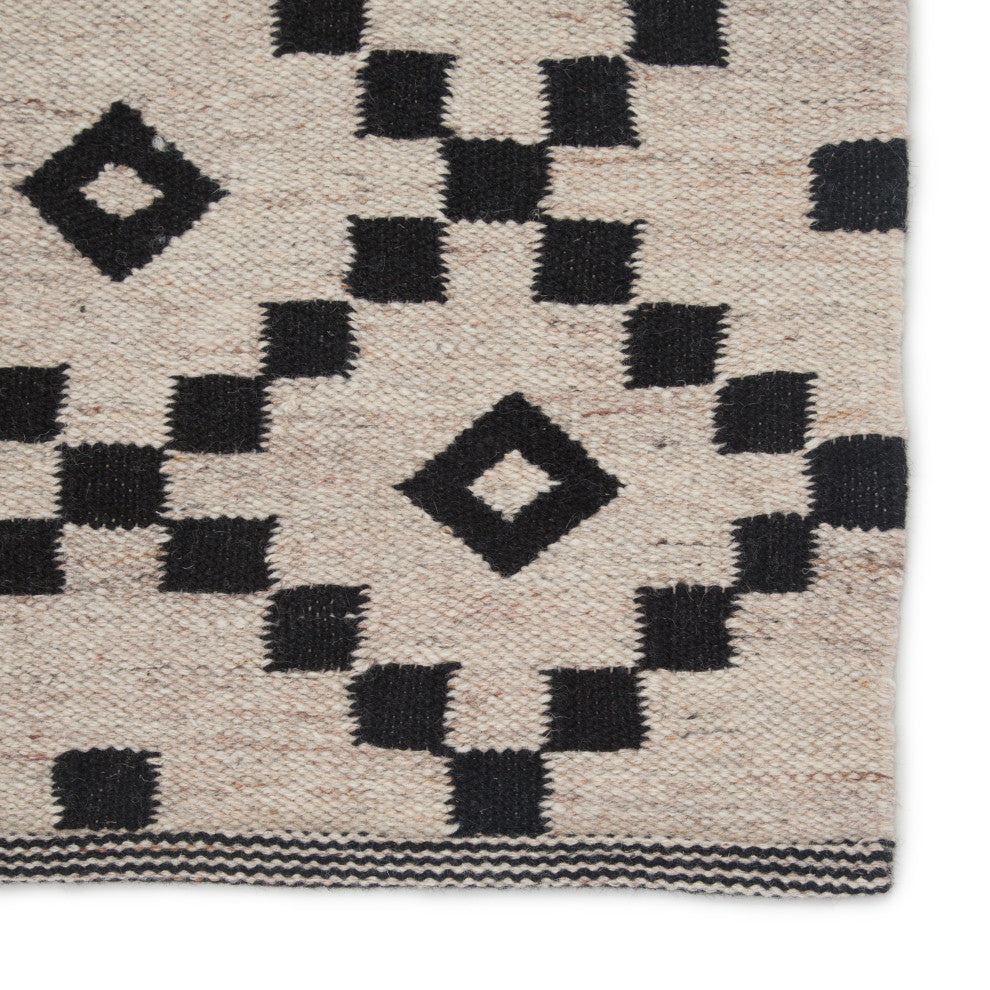 Jaipur Living Croix Handmade Geometric Black/White Area Rug, 7'10"x9'10"