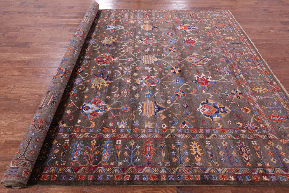Persian Tabriz Handmade Wool Rug 8' 11" X 11' 10" Q9794