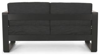 Neffs Outdoor Aluminum Loveseat with Water Resistant Cushions