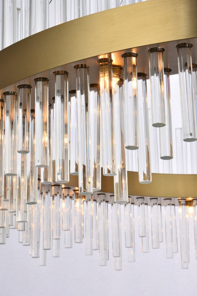 Modern Satin Gold 20-Light Chandelier