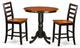 3 Pc Counter Height Set - High Table And 2 Kitchen Chairs
