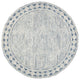 Safavieh Couture Abstract Collection, ABT349 Rug, Ivory/Navy, 8' Round