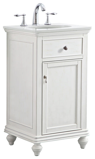 Bathroom Vanity, Antique White, 19"
