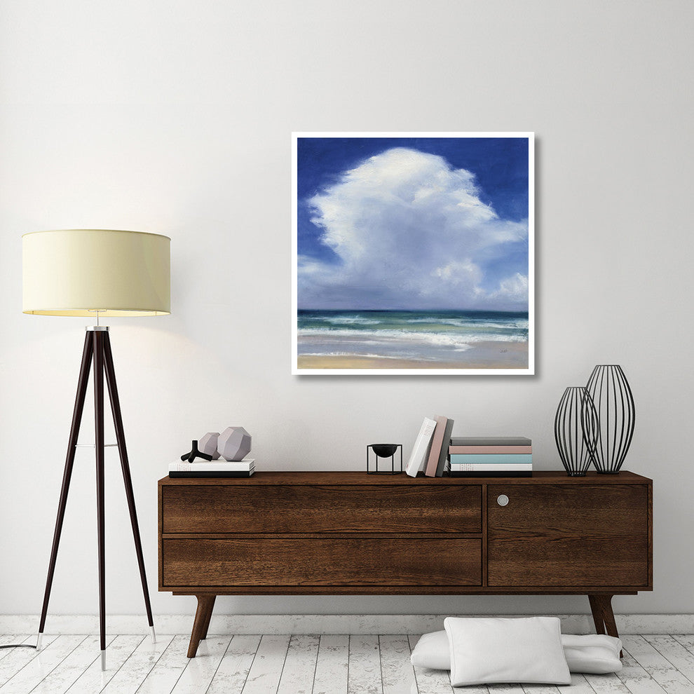 "Beach Clouds II" Digital Paper Print by Julia Purinton, 42"x42"