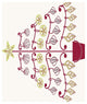 Beach Tree Decorative Holiday Geometric Print Bath Towel, Cranberry