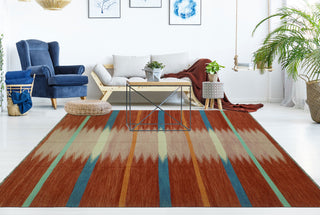 Winchester Kilim Northcly Rust/Pink Rug, 8'3x9'9