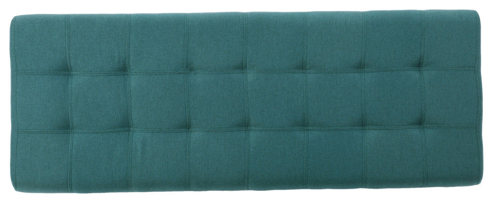 GDF Studio Sterling Fabric Tufted Storage Ottoman, Dark Teal