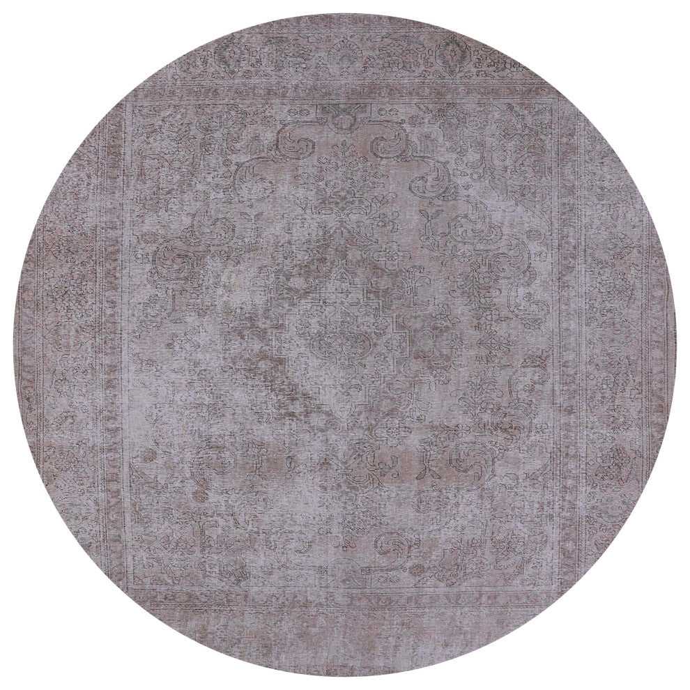 Ahgly Company Indoor Round Mid-Century Modern Area Rugs, 6' Round