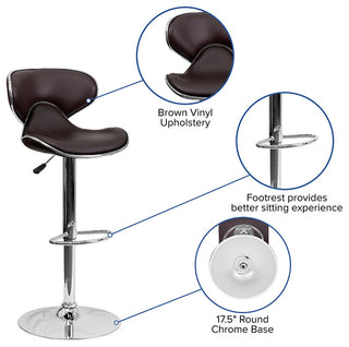 Brown Vinyl Barstool
