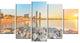 "Barceloneta Beach in Barcelona" Seashore Photo Wall Art, 5 Panels, 60"x32"