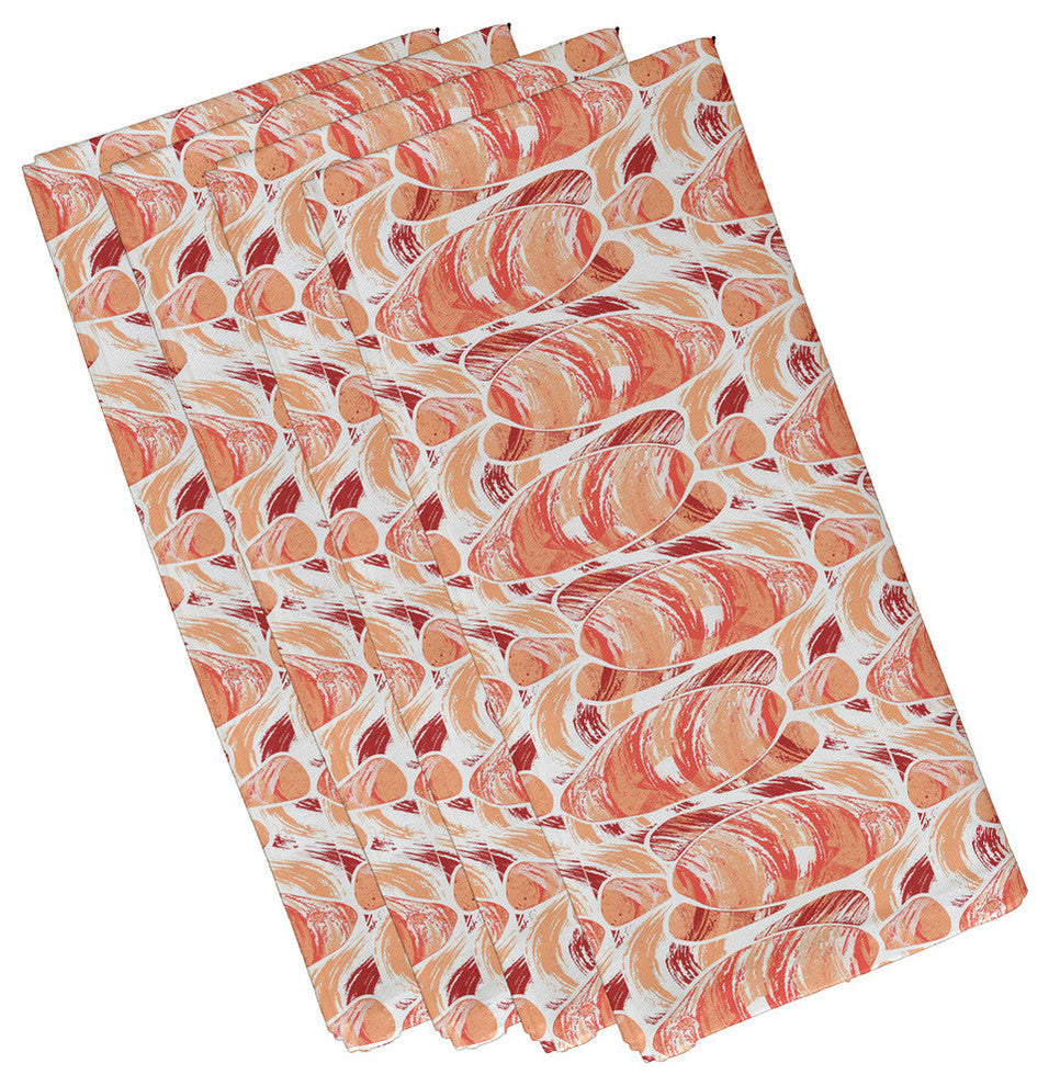 Fishwich, Animal Print Napkin, Coral, Set of 4